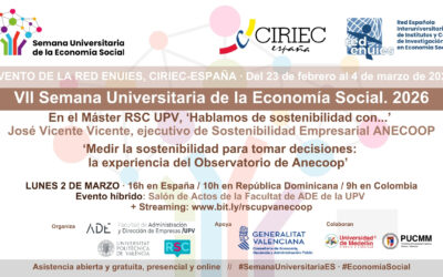 2/3. ‘Medir la sostenibilidad para tomar decisiones: La experiencia del Observatorio de Anecoop’. Hablamos de sostenibilidad con José Vicente Vicente